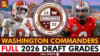 Commanders Final Draft Grades For All 7 Rounds Of 2026 NFL Draft Ft. Sonny Styles &amp; Antonio Williams