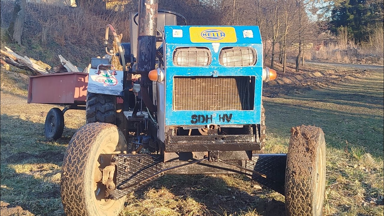 malotraktor domácí výroby/představení/ první oprava nedostatků