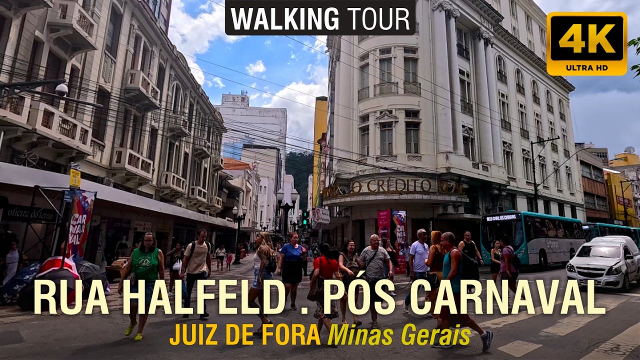 HALFELD, Principal Rua do Centro de Juiz de Fora Pós Carnaval, Minas Gerais, Brasil #walkingtour