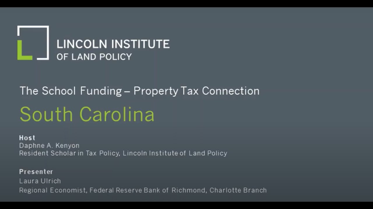 The Property TaxSchool Funding Connection South Carolina YouTube