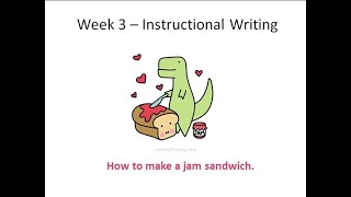 Week 3. Instructional Writing.