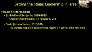 Elijah Bible Study - Week 1
