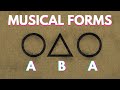 What are musical forms aaa ab aba abaca  music 6