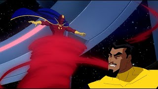 Red Tornado Powers And Fight Scenes - Justice League Crisis On Two Earths