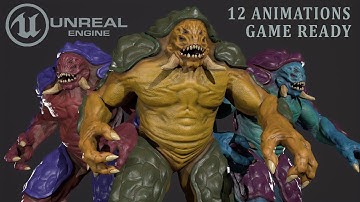 Turtle monster 3d model preview