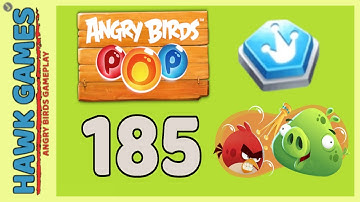 Angry Birds Stella POP Bubble Shooter Level 185 - Walkthrough, No Boosters