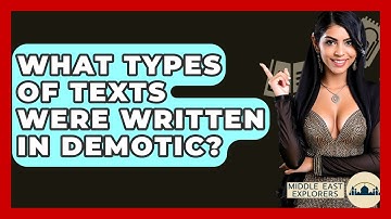 What Types Of Texts Were Written In Demotic? - Middle East Explorers