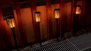 ゆらゆら光る炎 暖かい雰囲気を作るソーラーライト