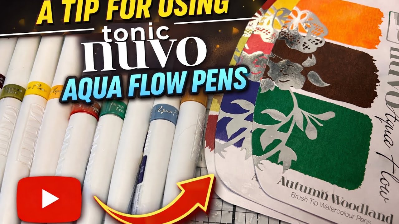 A tip for using Tonic Nuvo Aquq Flow brush tip watercolor pens #nuvo #tonic