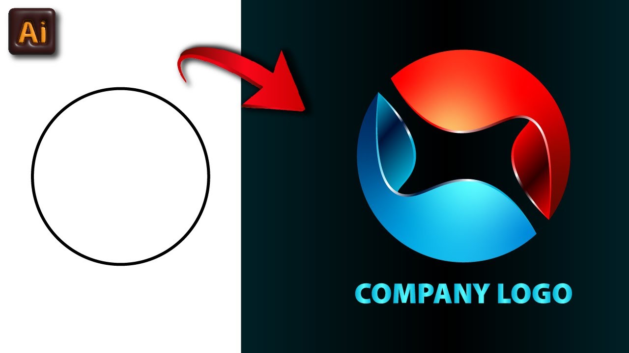 Design a 3D Modern Logo in Adobe Illustrator Tutorial For Beginners and ...