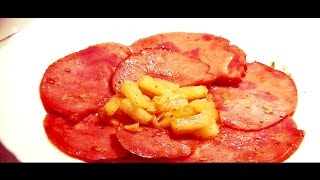 Garlic Ham With Pineapple - Flambe Cooking