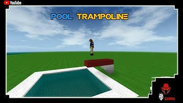 ⬜ mini block craft 3d || how to make a swim pool trampoline in mini block craft