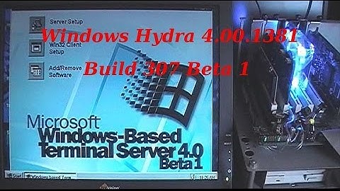Windows NT Terminal Server [Hydra 4.00.1381 Build 307 Beta1]