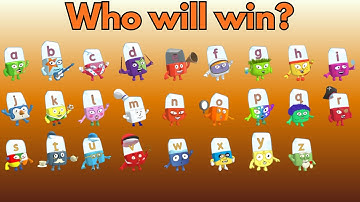 26 ALPHABLOCKS Marble Race Tournament – Who Will Win At All? Physics Simulation Round 7