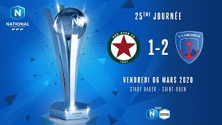 J25 Red Star FC US Concarneau 1 2 le resume National FFF 2019 2020