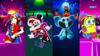 Tiles Hop🌟 Digital Circus - Pomni VS Caine VS Smiling Critters VS Digital Circus SpongeBob 🌟EDM Rush