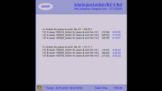asam CD137 2019 - Action for piano orchestra No 13 No 14