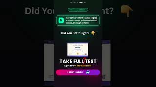 Cybersecurity Quiz 🔥 What Is Malware?