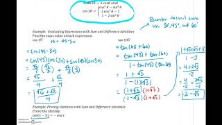 14 4 Sum and Difference Identities