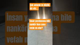 İnsan Yaratıcısına Bile Nankör Iken Sana Vefalı Mı Olur? Gerçektende Büyük Ve Anlamlı Bir Söz.