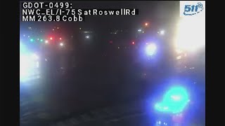 Two Marietta Police Officers Injured After Crash On I-75 In Cobb County