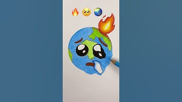 emoji mix 🥺+🔥+🌎| Satisfying Créative Art That At Another Level Part #Shorts #art #draw #drawing