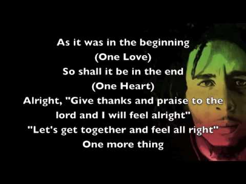 One Love Bob Marley Lyrics Youtube