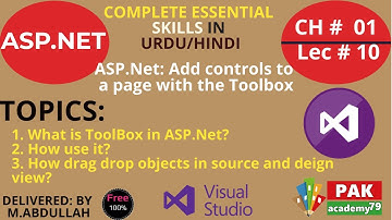 ASP.Net :Add controls to a page with the Toolbox [Ch #01 | Lec# 10]