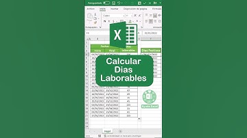 CALCULAR DÍAS LABORABLES ENTRE DOS FECHAS EN EXCEL #Excel #Exceltips #Exceltutorial #Shorts