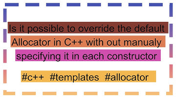 Is it possible to override the default Allocator in C++ with out manualy specifying it in each cons
