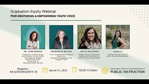 Graduation Equity Webinar - Peer Mentoring & Empowering Youth Voice