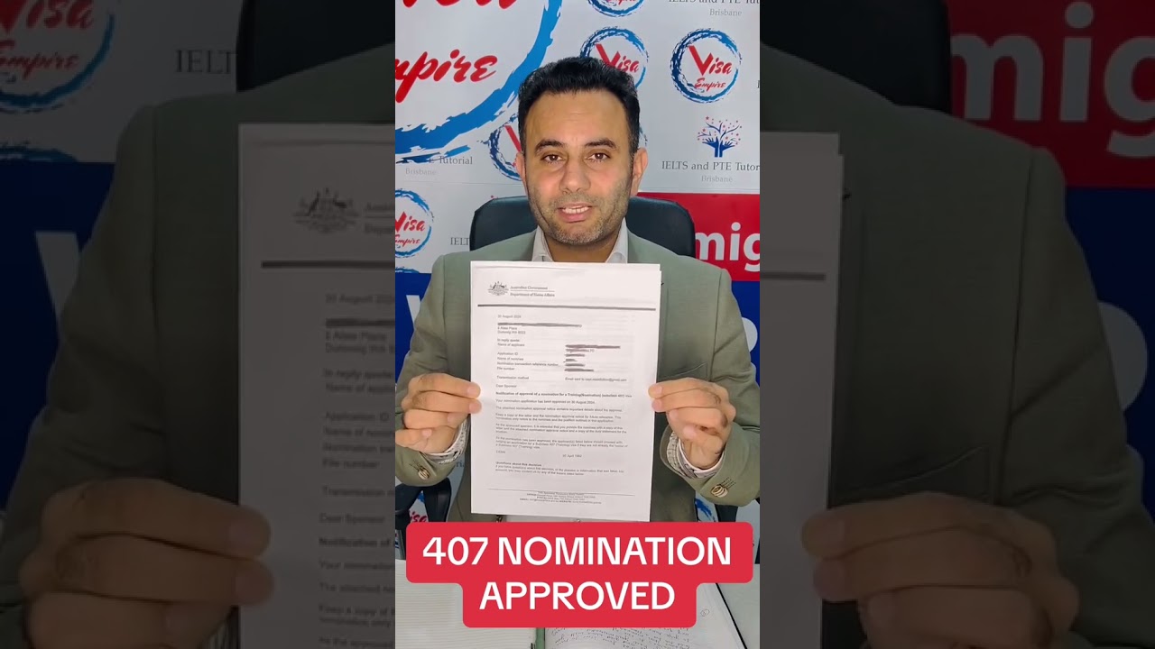 407 VISA NOMINATION APPROVED! 