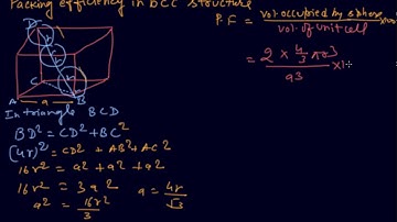 Packing Efficiency in BCC | Class 12 Chemistry The Solid State