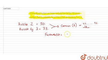 If three distinct numbers are chosen randomly from the first 100 natural numbers, then the prob