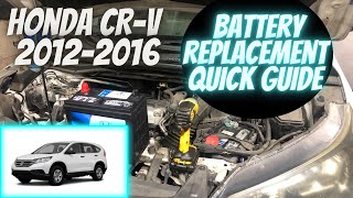 Honda CR-V 2012-2016 Battery Replacement Guide
