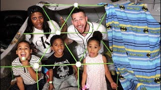 WE TRANSFORMED OUR HOUSE INTO A FORT! GHOST STORIES AT 3AM