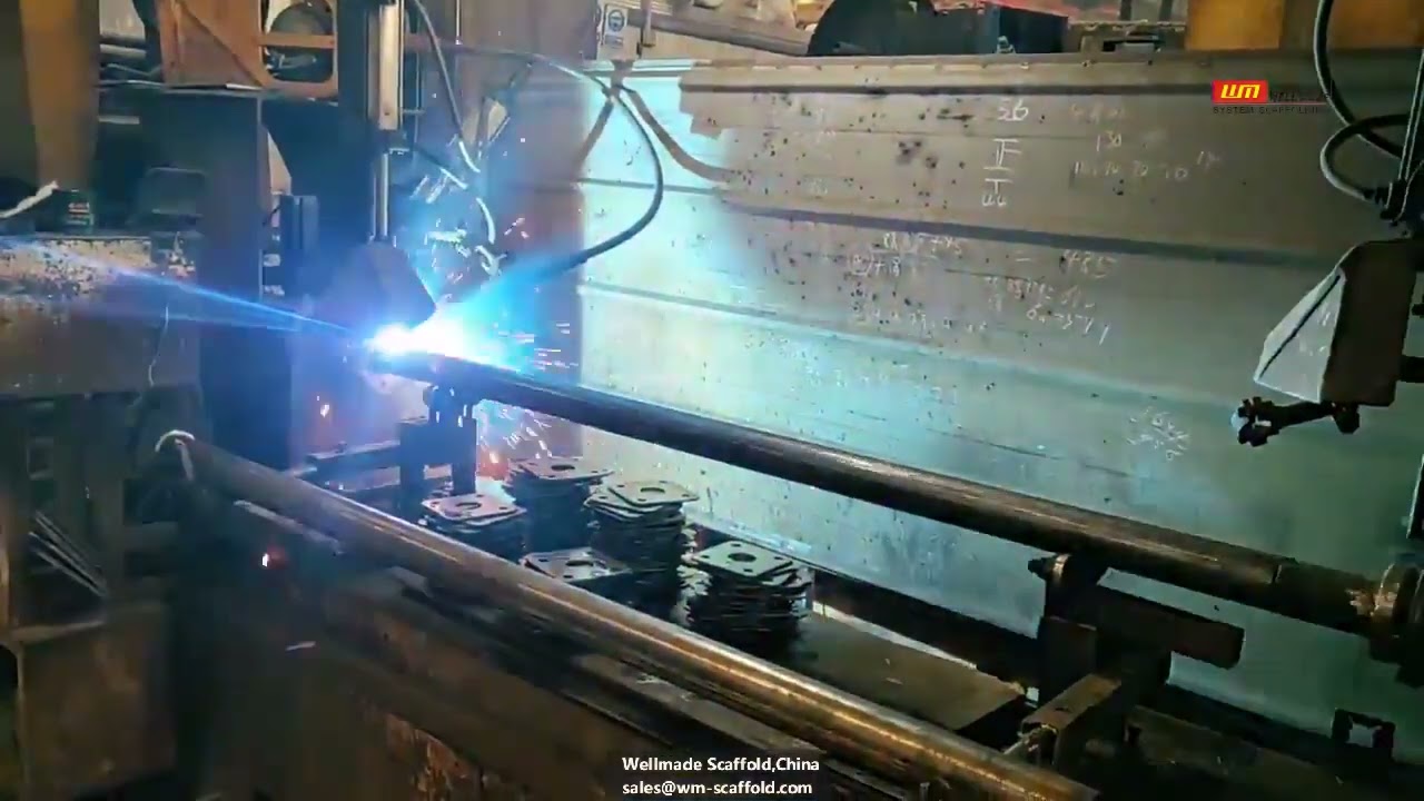 Adjustable Shoring Prop Manufacturing-Outer Tube Plate Welding-wellmade China