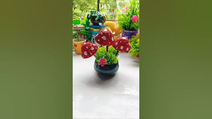 DIY: Egg Tray Mushroom 🍄 #shorts #youtubeshorts #diy #diycrafts