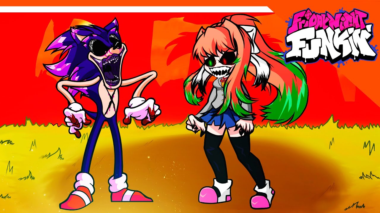 🎶 БОСС СОНИК EXE ПРОТИВ МОНИКИ ЭКЗЕ! КТО СИЛЬНЕЙ ? 🎶 Friday Night Funkin' Sonic.EXE Прохождение