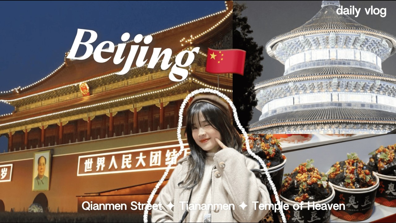 Beijing Vlog 🇨🇳 | Foodtour phố đi bộ Tiền Môn của người yếu tiếng Trung 🍭 🍡 🍜 #Beijing #China