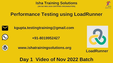 Performance Testing using Micro Focus LoadRunner Day 1.Call /WhatsApp us on +91-8019952427 to enroll