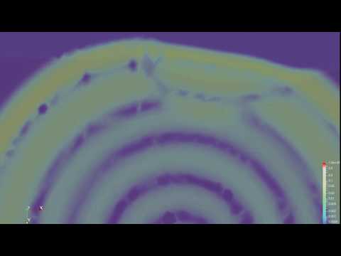 Elastodynamic simulation with MHM in a heterogeneous medium - part 3