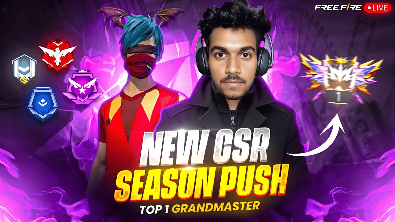 🛑[ LIVE ] NEW SEASON CS RANK 🏆🗿 REGION TOP 1 PUSH GARENA - FREEFIRE ...