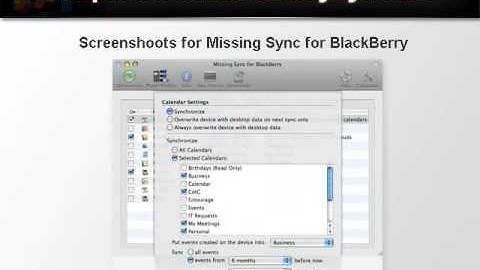 Wirelessly sync blackberry for Mac