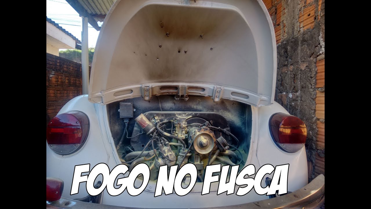 Fusca pegou fogo
