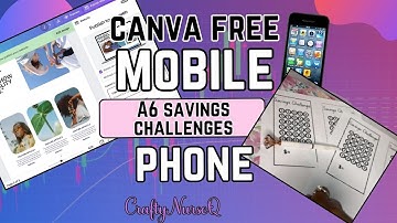 How to design with Canva on phone, Free A6 Savings Challenge Templates Using Canva Phone App #budget