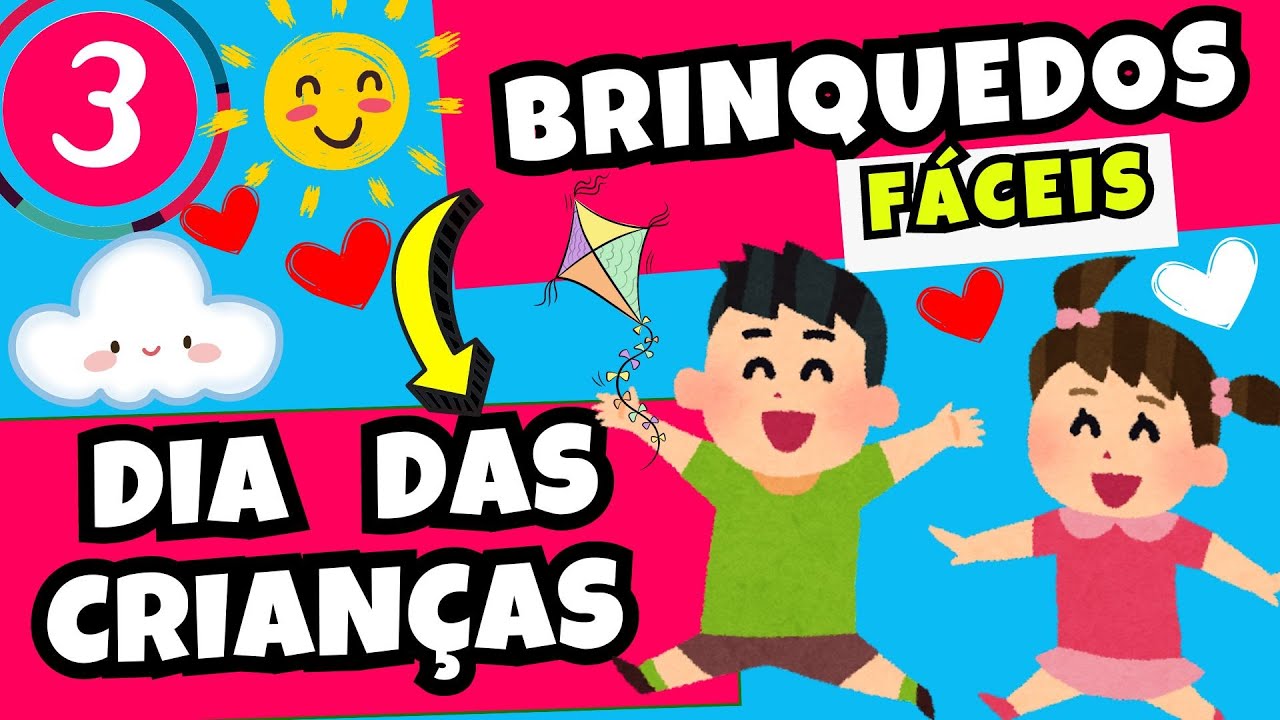 🔴DIA DAS CRIANÇAS: 3 BRINQUEDOS FÁCEIS com Materiais Reutilizáveis ❤