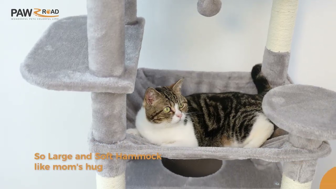 PAWZ Road Tall Cat Tree 184cm Grey/Beige (AMT0204GY/BG)