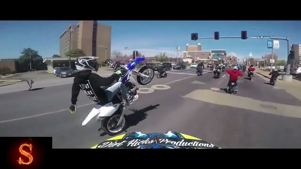 DJ remix nonstop / with  bike stunt