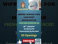 💥Wipro Content Moderator|Hyderabad|Freshers,Experienced|#ytshorts #job #trending #telugujobs